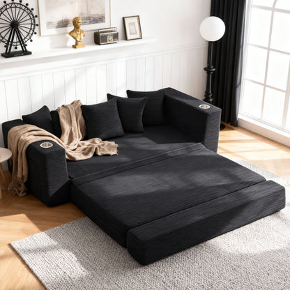76IN Folding Convertible Sofa Bed image 1
