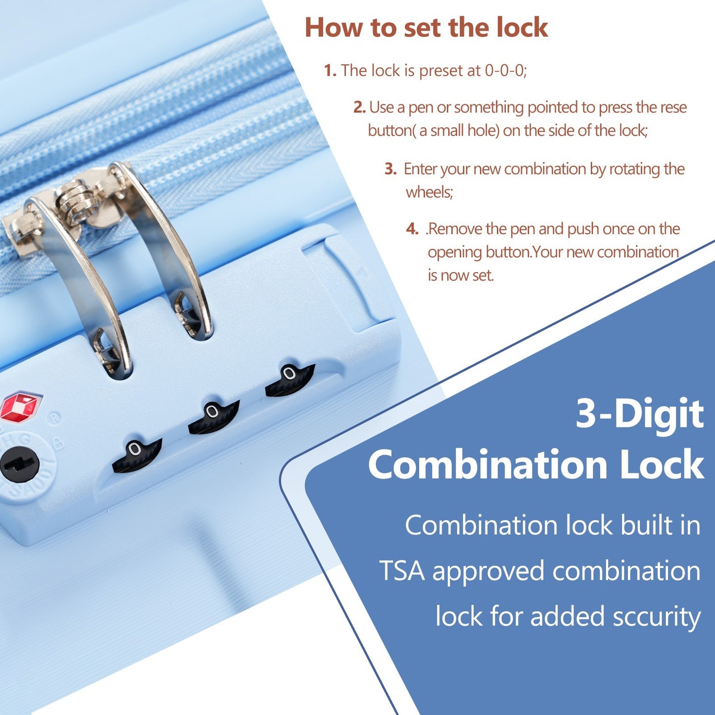 Hardshell ABS Luggage Sets 2 Piece Suitcase Set Expandable with TSA Lock Spinner Wheels for Men Women image 7
