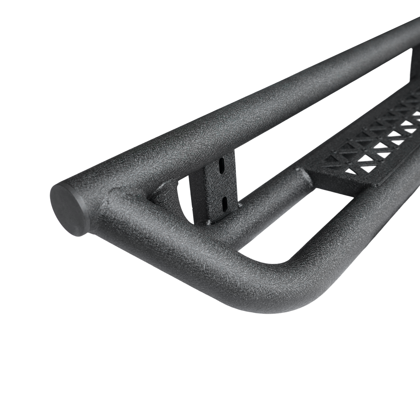 Coated Black Carbon 6-Inch 2-Stairs Side Step Rails Step Bars Steel Nerf Bars Running Boards Compatible with Jeep Wrangler JL 4 Doors 2018-2026 For Off-Road Protection Direct Bolt-On Installation image 10