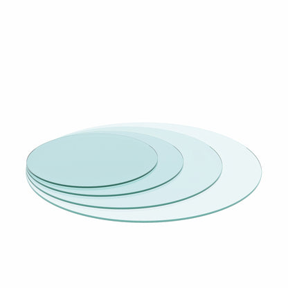 30" Inch Round Tempered Glass Table Top Clear Glass 1/4" Inch Thick Flat Polished Edge(Old Sku:W126560371) image 7