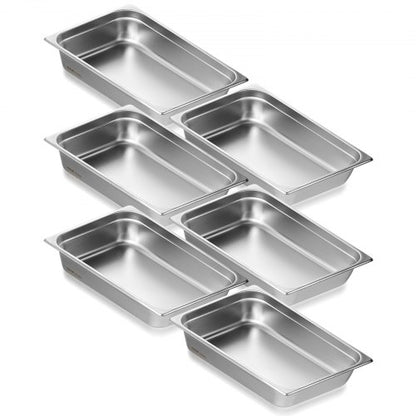 VEVOR full size steam table pan 4 in deep - 6 pans