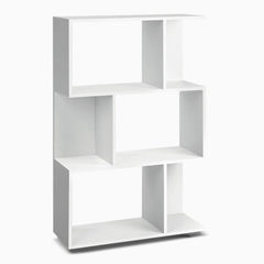 White three-layer simple household bookshelf