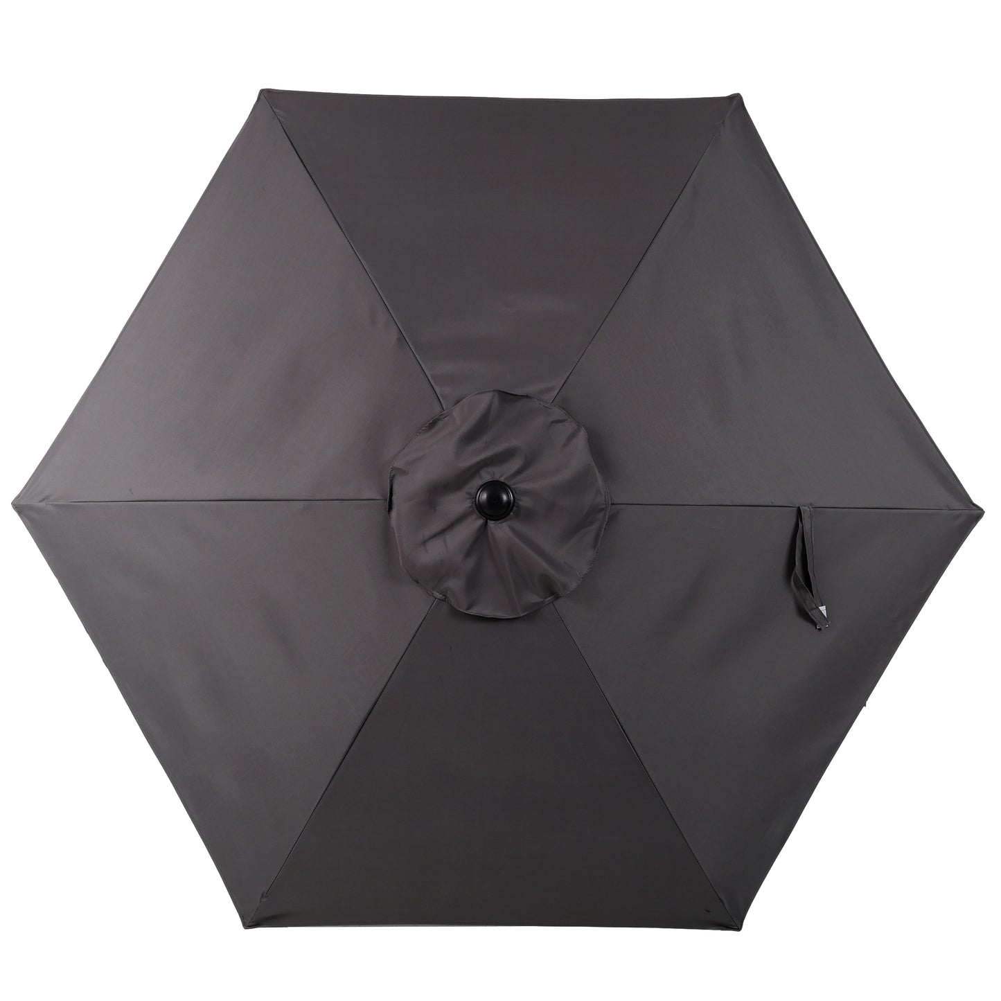 7.5 FT Patio Umbrella, Outdoor Market Yard Umbrella, Sun Shade Umbrella with Push Button Tilt and Crank Mechanism for Garden, Deck, Pool and Backyard, Not Include Umbrella Base, Grey image 4