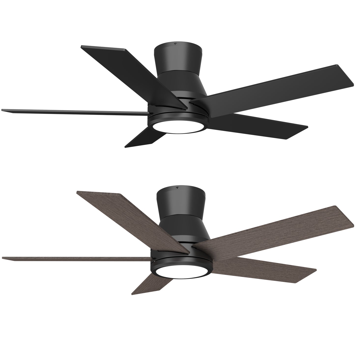 52" Black Lowe Profile Ceiling Fan with Light image 9
