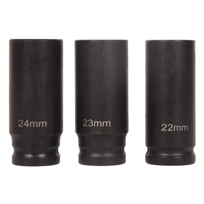 1/2" Drive Deep Impact Socket Set, 20Pcs Socket Set, 3',5',10' Extension Bars,3/8" to 1/2" Universal Joint, for use in a image 6