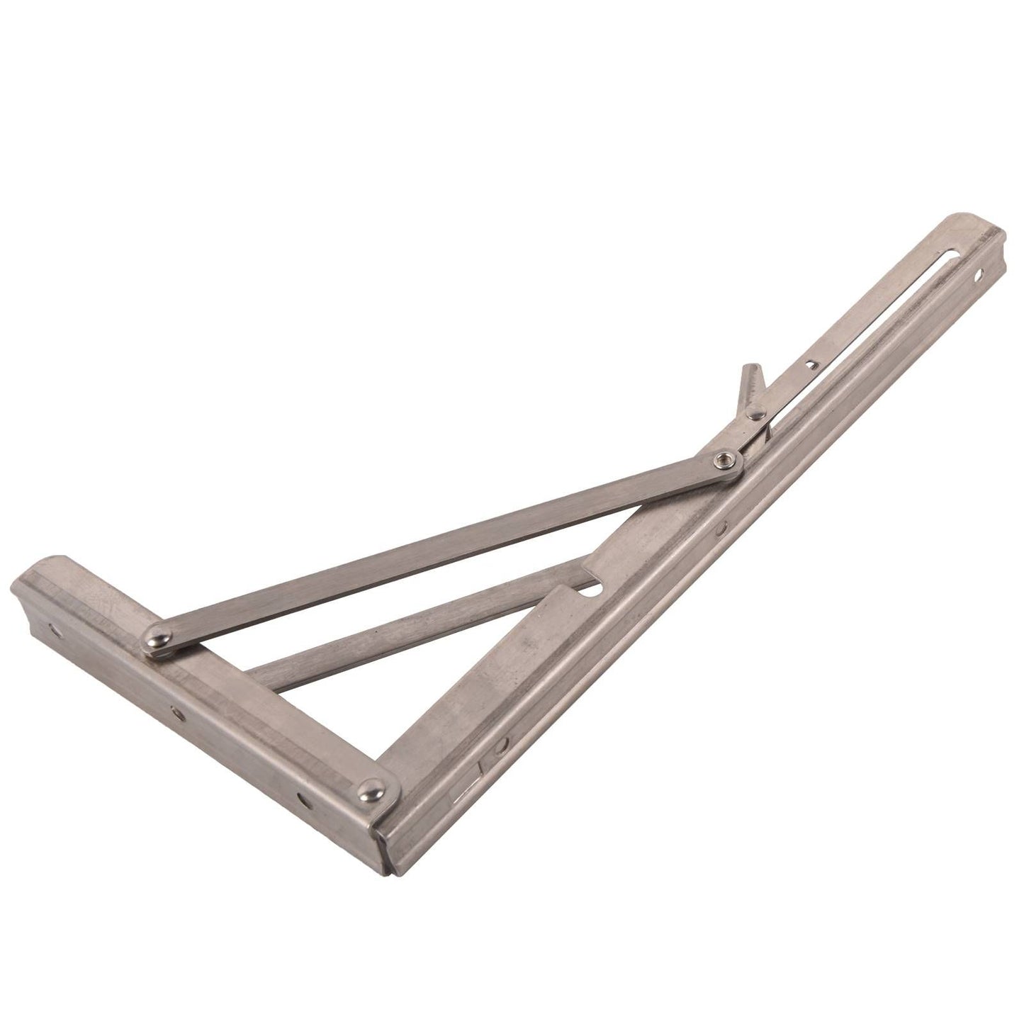 12" Folding Shelf Brackets Heavy Duty Stainless Steel Collapsible Shelf Bracket for Table Work Bench Space Saving DIY Wa image 8