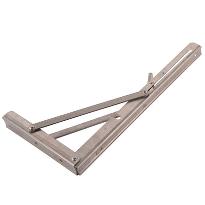 12" Folding Shelf Brackets Heavy Duty Stainless Steel Collapsible Shelf Bracket for Table Work Bench Space Saving DIY Wa image 8