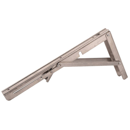 12" Folding Shelf Brackets Heavy Duty Stainless Steel Collapsible Shelf Bracket for Table Work Bench Space Saving DIY Wa image 6