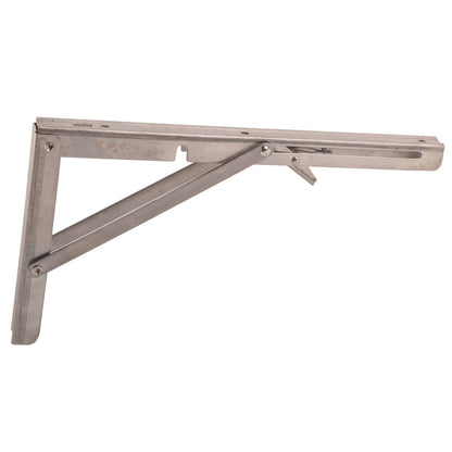 12" Folding Shelf Brackets Heavy Duty Stainless Steel Collapsible Shelf Bracket for Table Work Bench Space Saving DIY Wa image 7