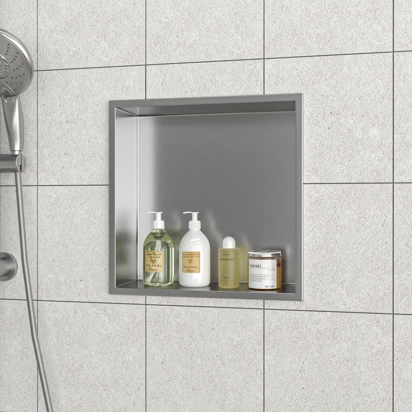 12" x 12" Stainless Steel Shower Niche, Brushed Nickel image 3