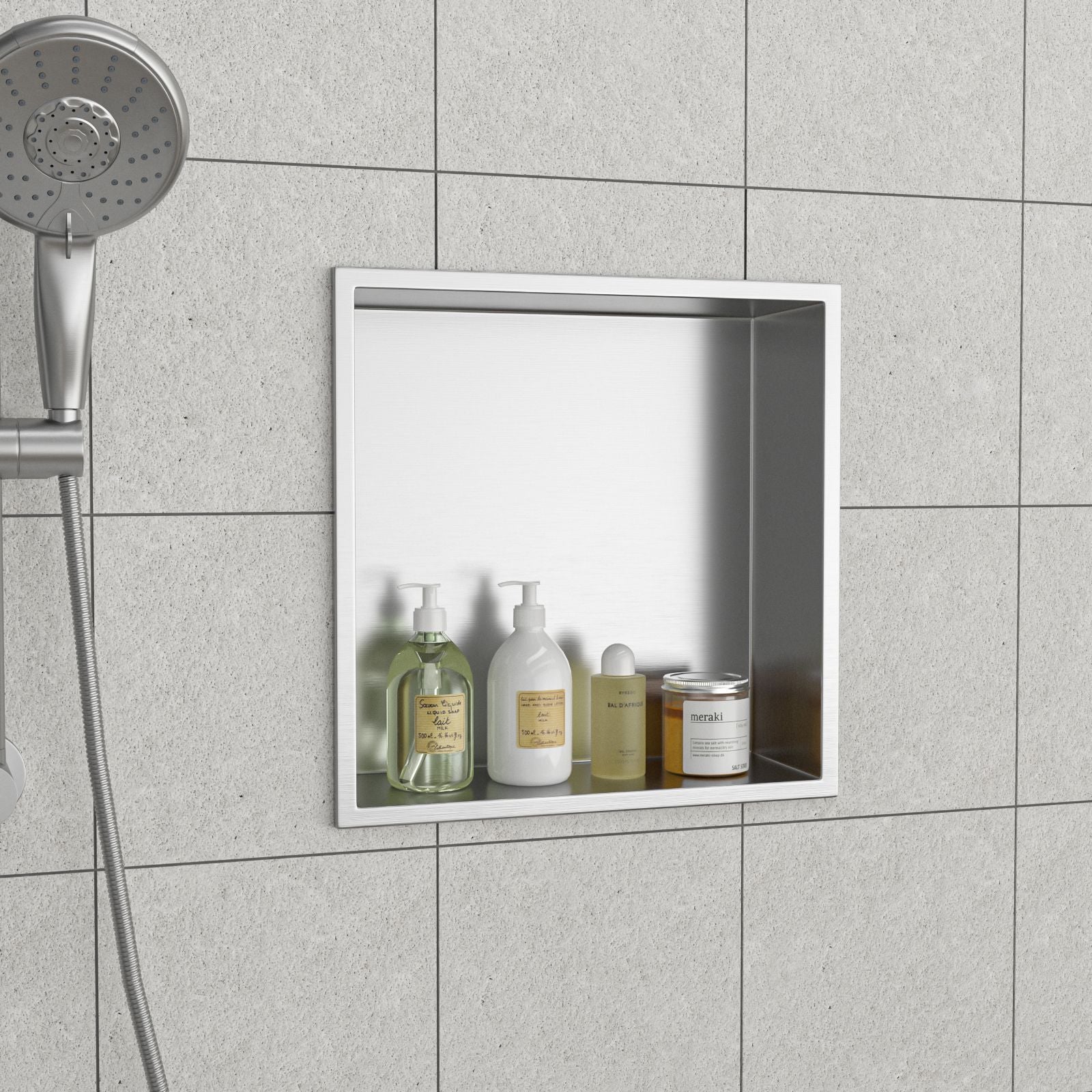 12" x 12" Stainless Steel Shower Niche, Brushed Nickel image 2