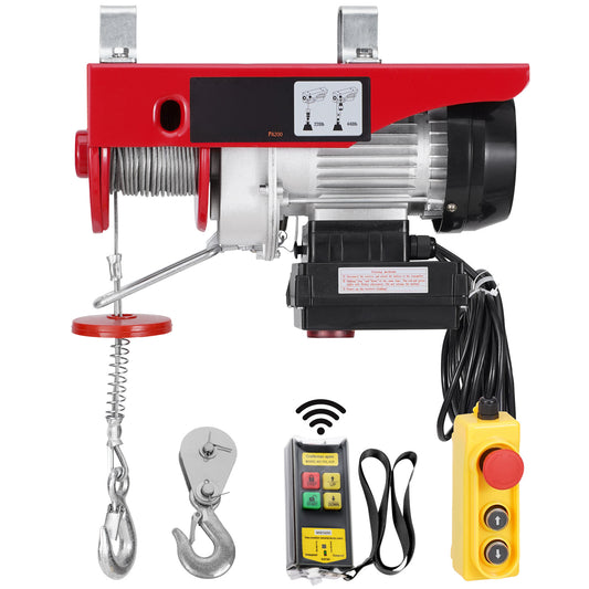 Electric Hoist Crane Winch 440 lbs 328 ft Wireless & 14 ft Wired Remote image 1