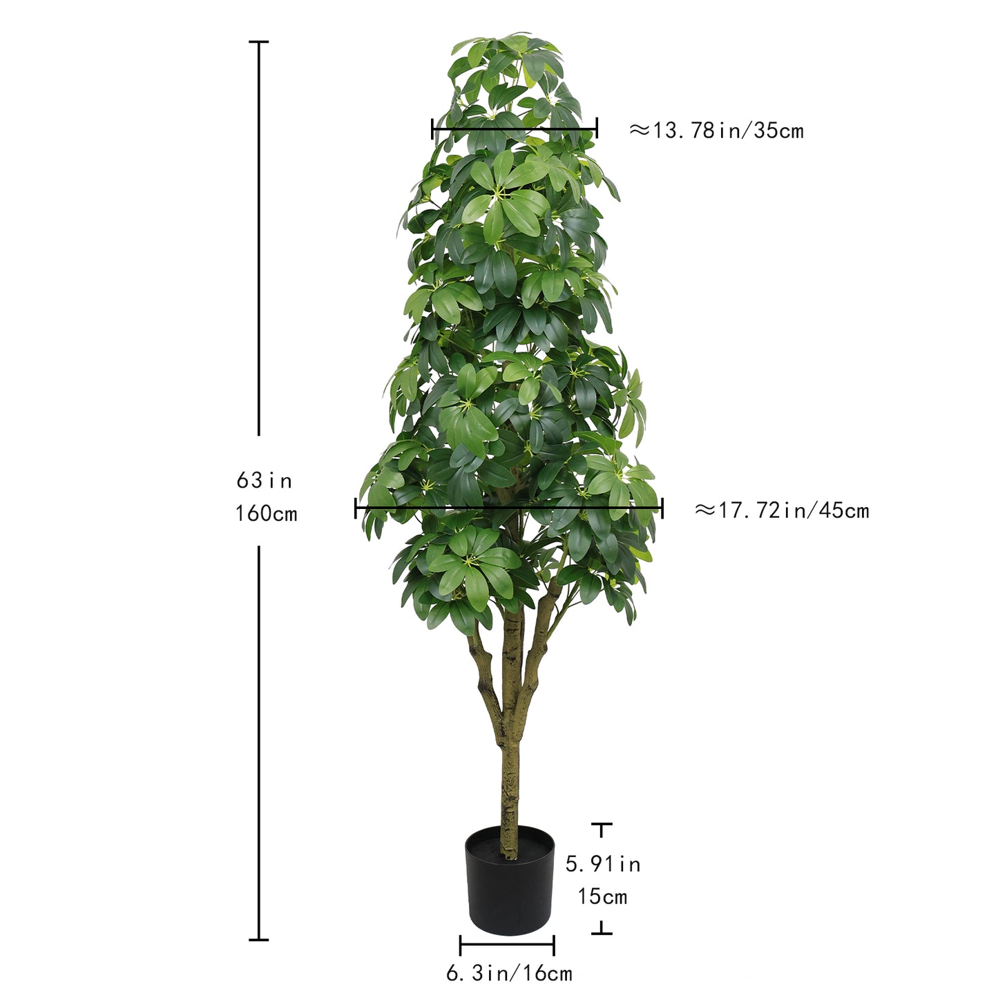 5.2FT Artificial Tree Realistic Faux Tree, Suitable for Indoor and Outdoor Decoration,1pc/set image 6