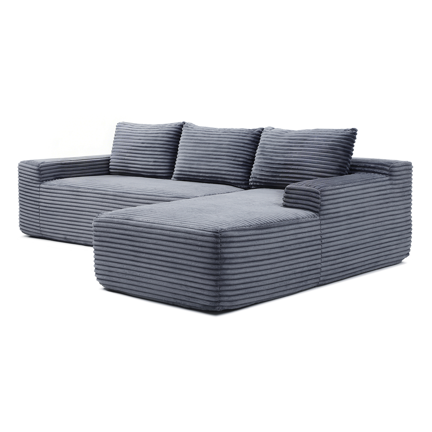97'' Modular Sectional Sofa, Cloud Sectional Couch with Deep Seat, Modern Modular L-Shape Sofa Couch with Chaise,Upholstered Couches for Living Room Bedroom,No Assembly, Grey image 10