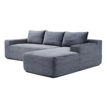 97'' Modular Sectional Sofa, Cloud Sectional Couch with Deep Seat, Modern Modular L-Shape Sofa Couch with Chaise,Upholstered Couches for Living Room Bedroom,No Assembly, Grey image 10