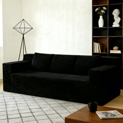71" 3Setaser Sofa,Corduroy Fabric,Deep Seat Couches,Comfy Loveseat Sofa,No Assembly,1pcs for Living room, Bedroom,Conference room,Apartment image 9