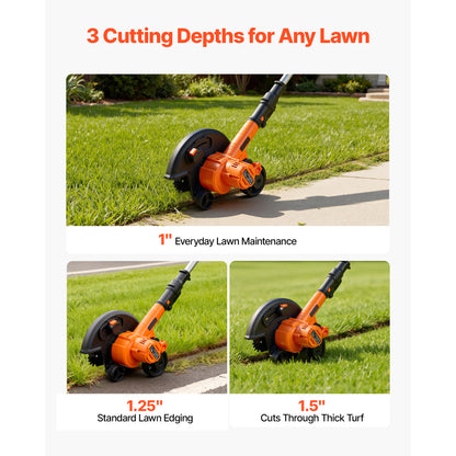 Lawn Edger, 8.8-inch Blade Length, Battery Powered Cordless Edger Lawn Tool, with 3-Position Blade Depth, 4000 mAh Battery and Charger Included, for Lawns, Driveways, Yards, and Sidewalk Edges image 4