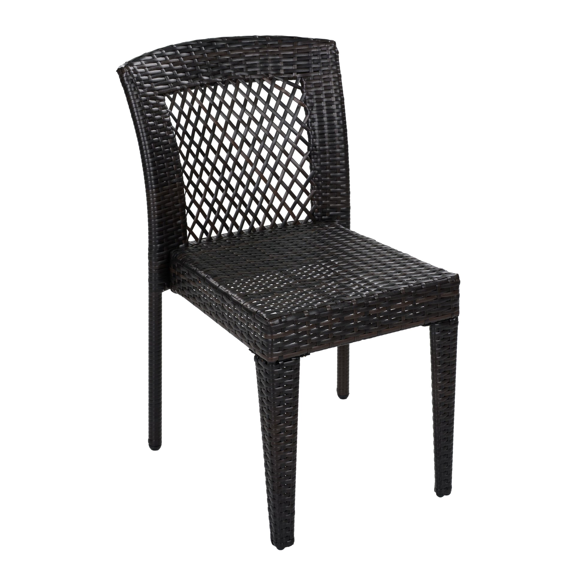 Outdoor Dining Chairs Set of 4, Stackable Chairs with UV-Resistant PE Rattan and Steel Frame, for Patio, Garden, Balcony, Supports 400lbs image 9