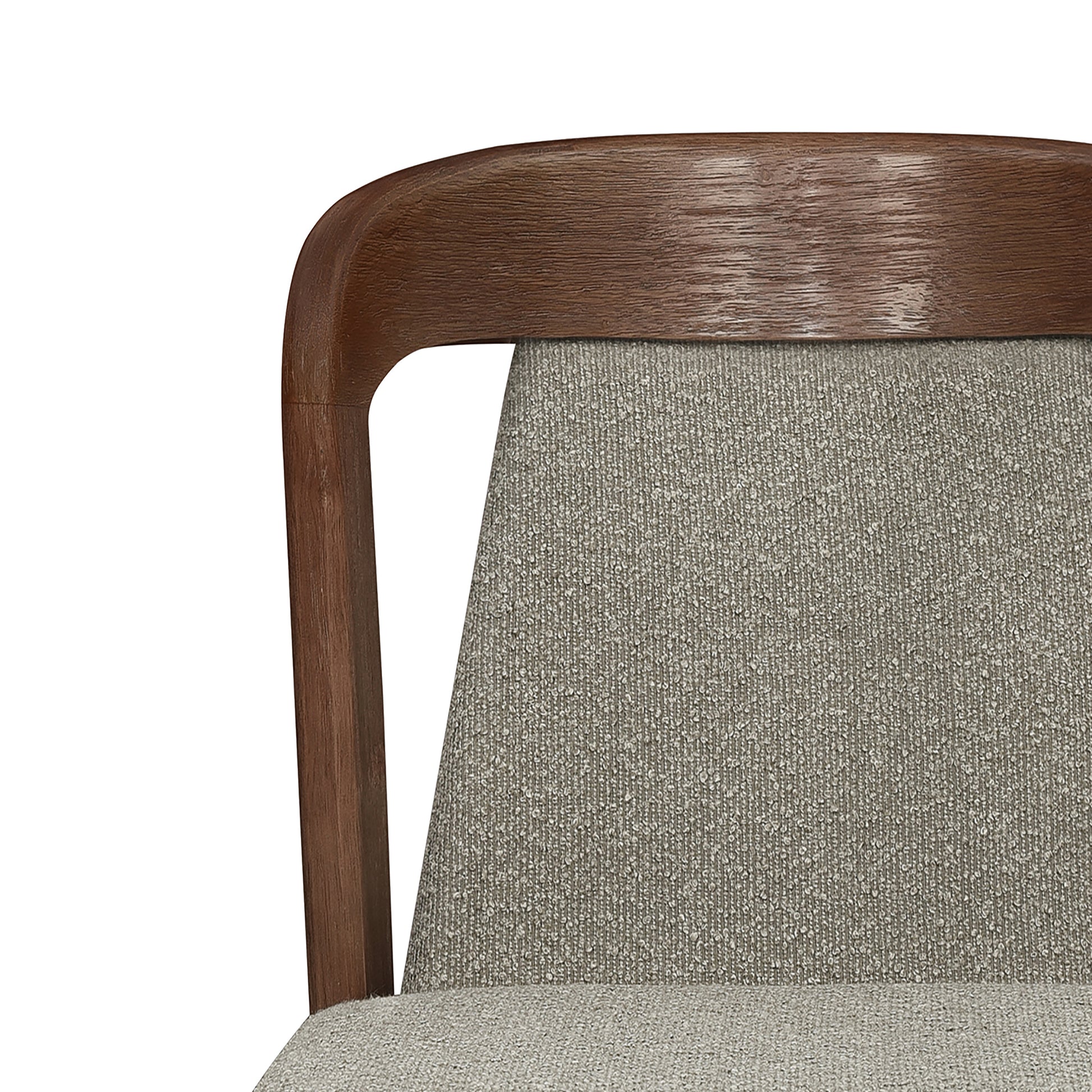 Upholstered Backrest Armless Dining Chairs (Walnut+Light Brown) image 9