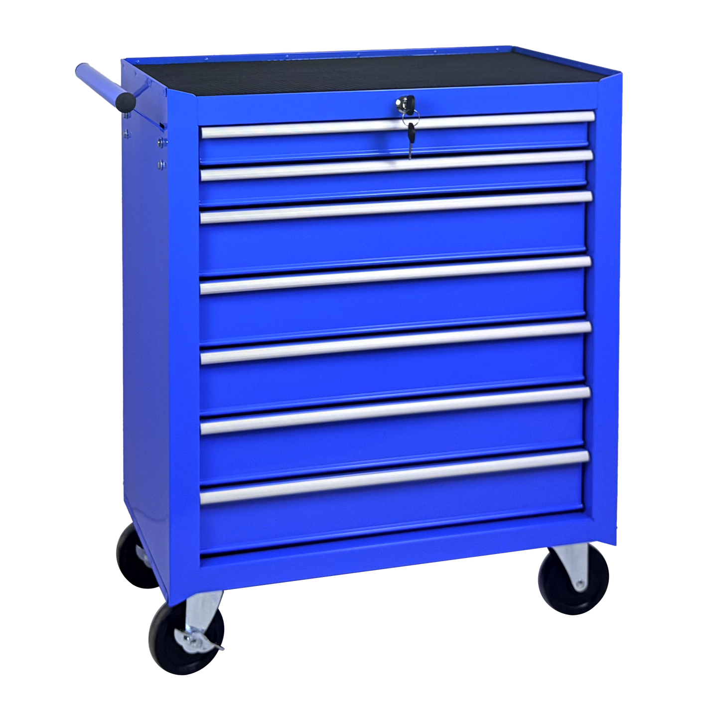 Rolling Tool Chest with 7-Drawer Tool Box with Wheels Multifunctional Tool Cart Mechanic Tool Storage Cabinet for Garage, Warehouse, Workshop, Repair Shop -BLUE image 3