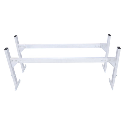 Van Roof Ladder Rack, 2 Bars Aluminum Alloy Roof Ladder Racks, 400 LBS Capacity Rain-Gutter Van Roof Rack, Adjustable Length 51.2" to 81.1", Van Ladder Rack for Van, Cargo, Trailer image 1