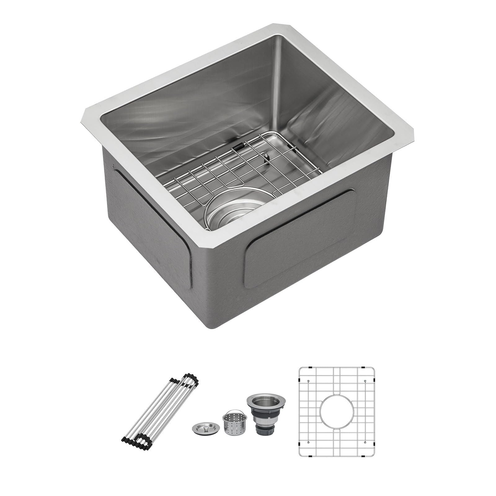 13 Inch Undermount Sink - 13" x 15" x 9" Undermount Stainless Steel Kitchen Sink 16 Gauge 9 Inch Deep Single Bowl Kitche image 2
