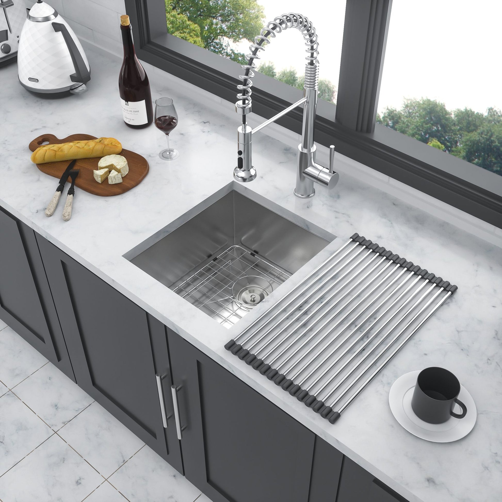 13 Inch Undermount Sink - 13" x 15" x 9" Undermount Stainless Steel Kitchen Sink 16 Gauge 9 Inch Deep Single Bowl Kitche image 1