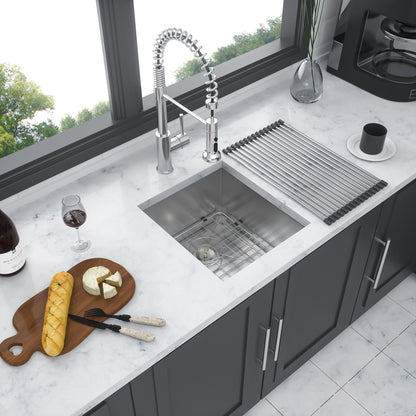 13 Inch Undermount Sink - 13" x 15" x 9" Undermount Stainless Steel Kitchen Sink 16 Gauge 9 Inch Deep Single Bowl Kitche image 3