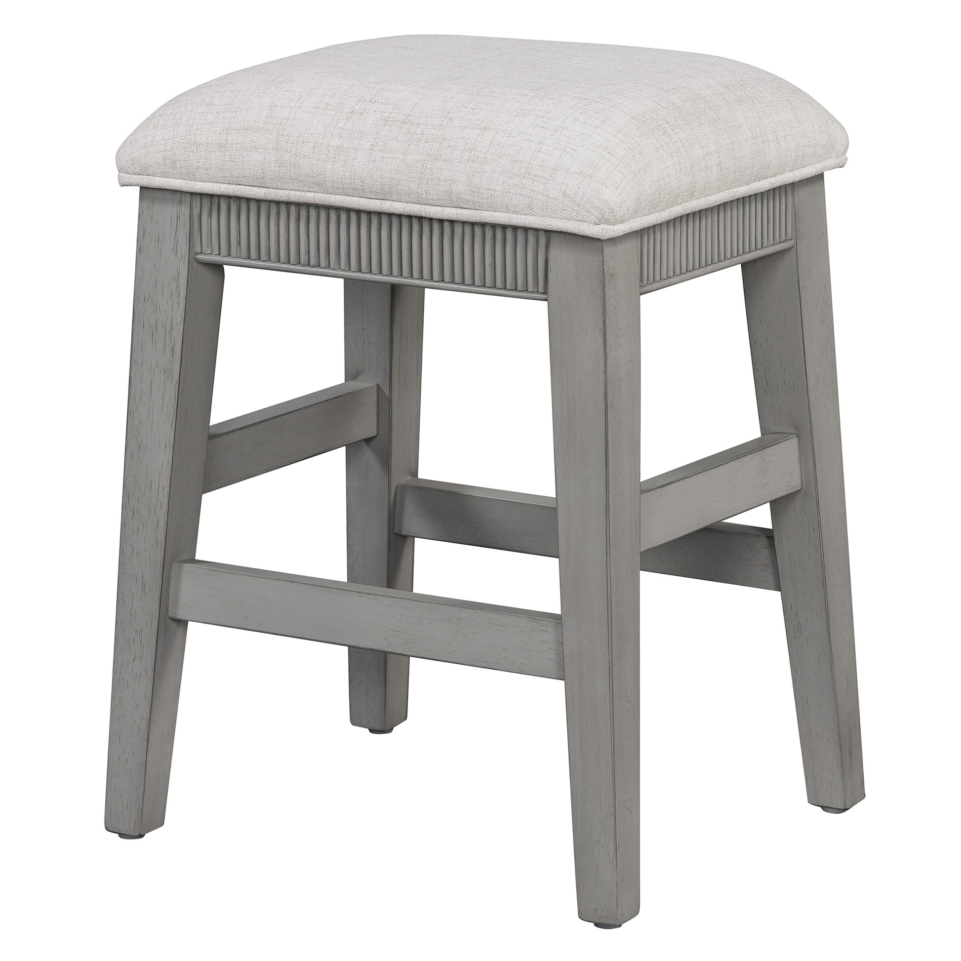 TREXM 4-Piece Dining Table Set for 3, Retro Kitchen Table and Chairs Set with 3 Storage Drawers, Ideal for Small Spaces (Light Grey) image 3