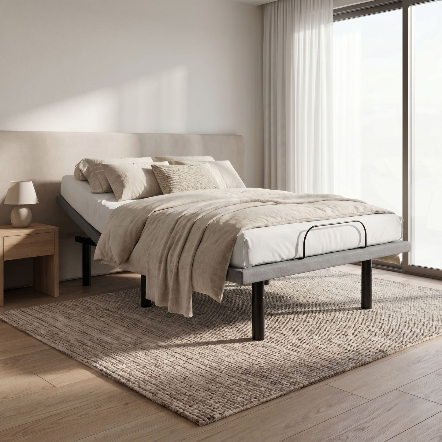 OS4 Black and Grey Queen Adjustable Bed Base With Head and Foot Position Adjustments image 4