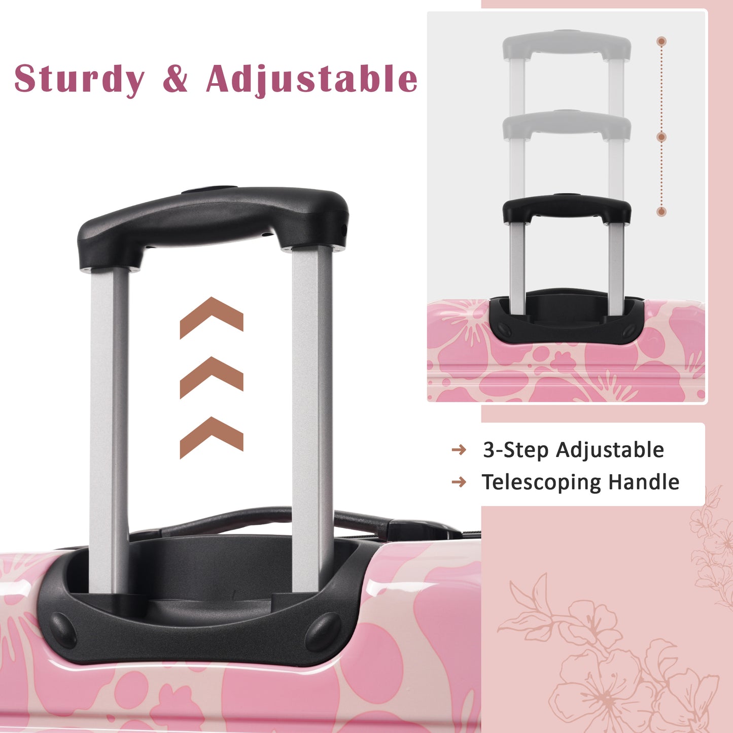Hardshell Luggage Sets 3 pcs Spinner Suitcase with TSA Lock Lightweight-20"+24"+28" Luggages image 5