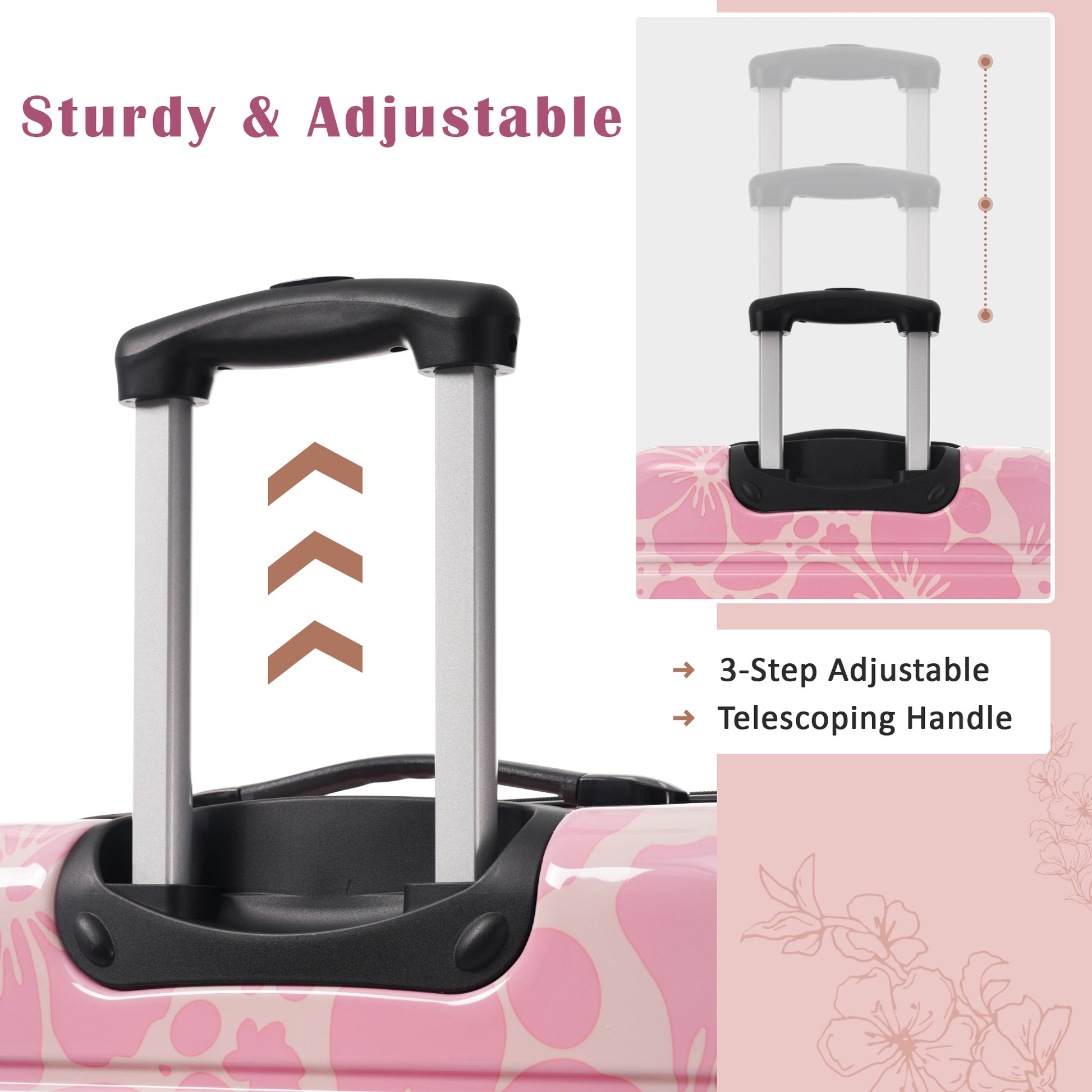 Hardshell Luggage Sets 3 pcs Spinner Suitcase with TSA Lock Lightweight-20"+24"+28" Luggages image 5