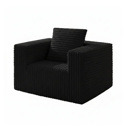 Small Boneless Sofa Chair, No Assembly Couch in a Box Memory Foam Mini Cloud Reading Chair with Throw Pillow for Living Room Bedroom Playroom image 2