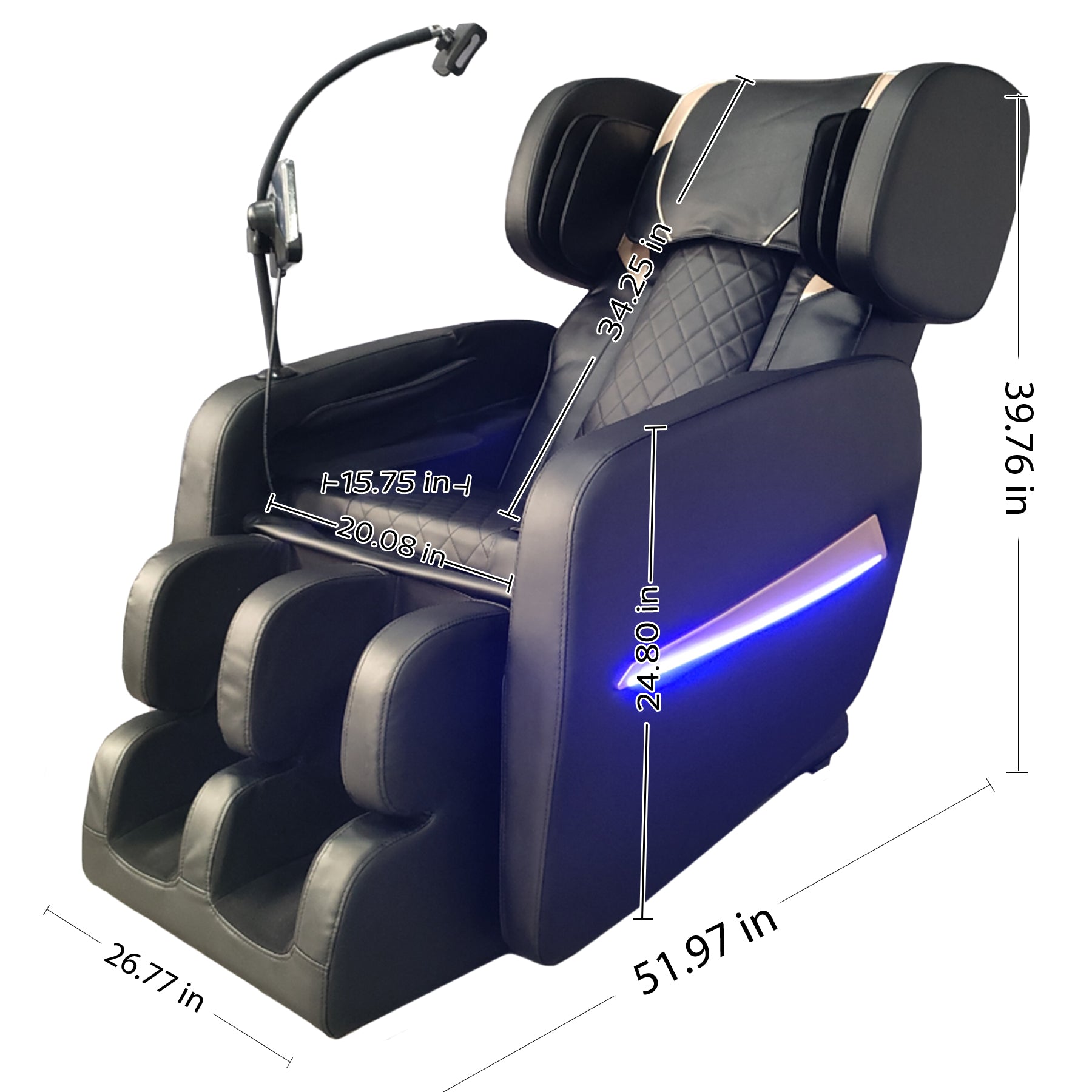 Massage Chair Recliner with Zero Gravity with Full Body Air Pressure image 8