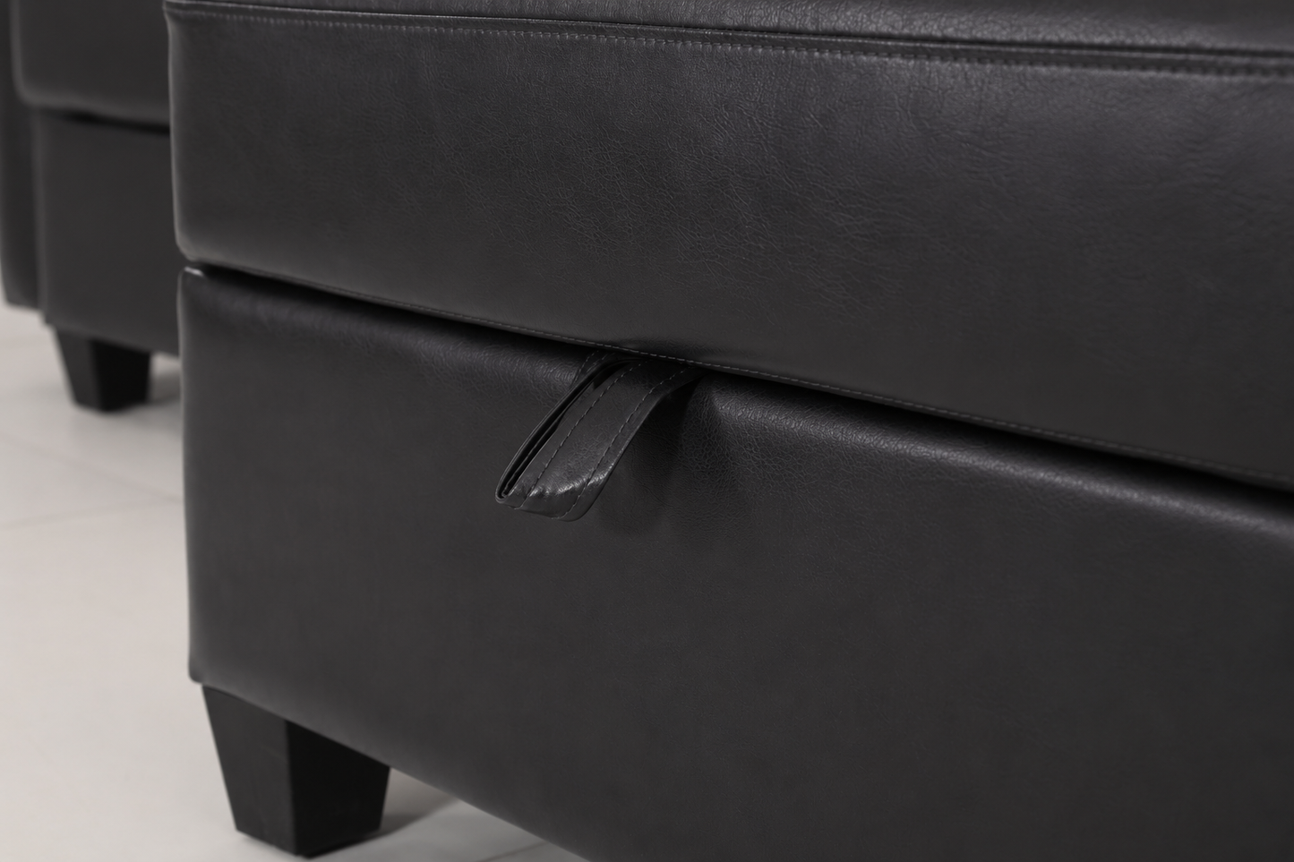 Flexible PU Modular Sofa,Convertible Shapes, Storage & Sleeper Function for Living Room-2seats image 4