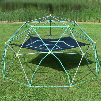 13ft Geometric Dome Climber Play Center with Hammock - Children Playing - Image 4
