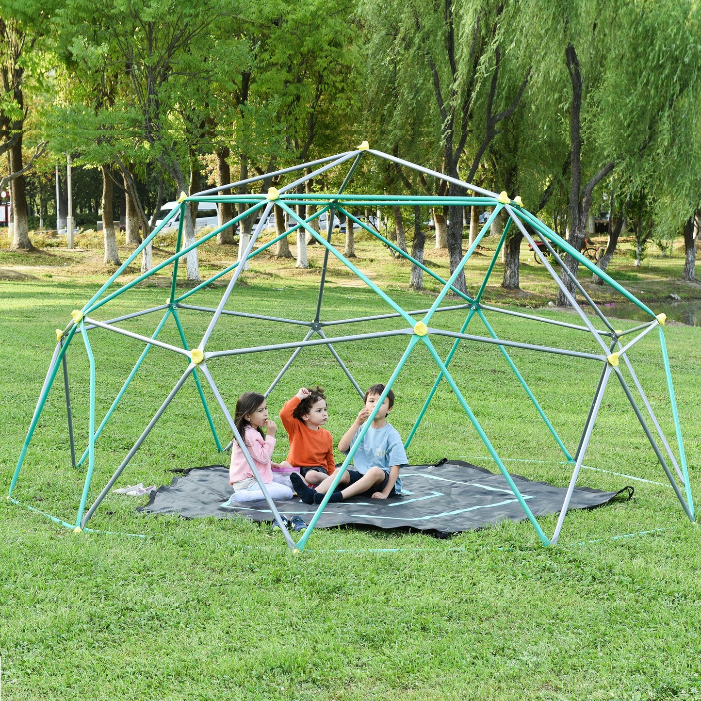 13ft Geometric Dome Climber Play Center with Hammock - Packaging - Image 11