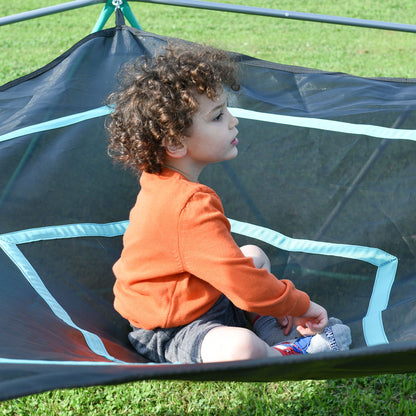 13ft Geometric Dome Climber Play Center, Kids Climbing Dome Tower with Hammock, Rust & UV Resistant Steel Supporting 100 image 15