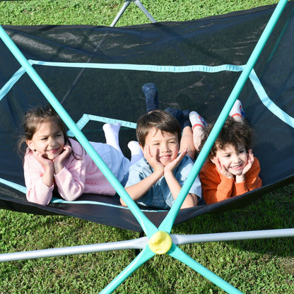 13ft Geometric Dome Climber Play Center with Hammock - Full Product - Image 12