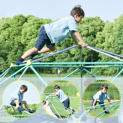 13ft Geometric Dome Climber Play Center with Hammock - Assembly View - Image 6
