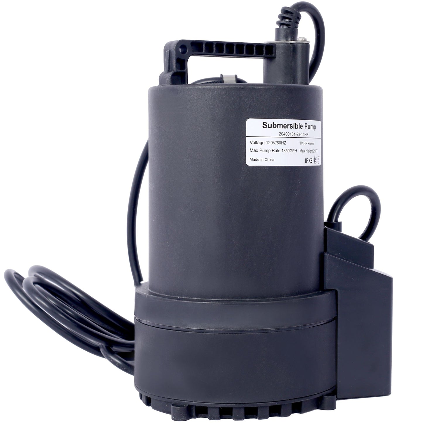 1/4 HP Automatic Swimming Pool Cover Pump 120 V Submersible with 3/4 Check Valve Adapter1850 GPH Water Removal for Pool, image 12