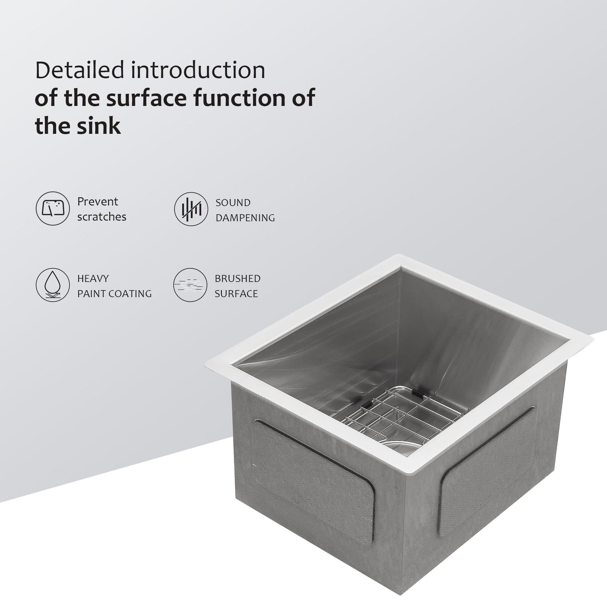 14 Inch Undermount Sink - 14"x18"x9" Undermount Stainless Steel Kitchen Sink 18 Gauge 9 Inch Deep Single Bowl Kitchen Si image 5