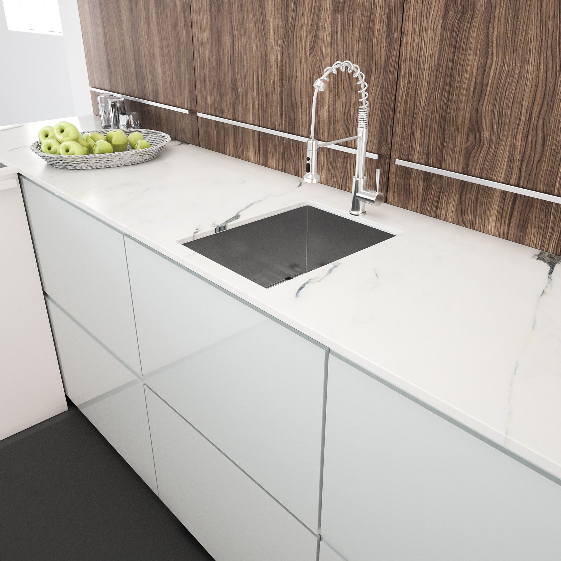 14 Inch Undermount Sink - 14"x18"x9" Undermount Stainless Steel Kitchen Sink 18 Gauge 9 Inch Deep Single Bowl Kitchen Si image 3