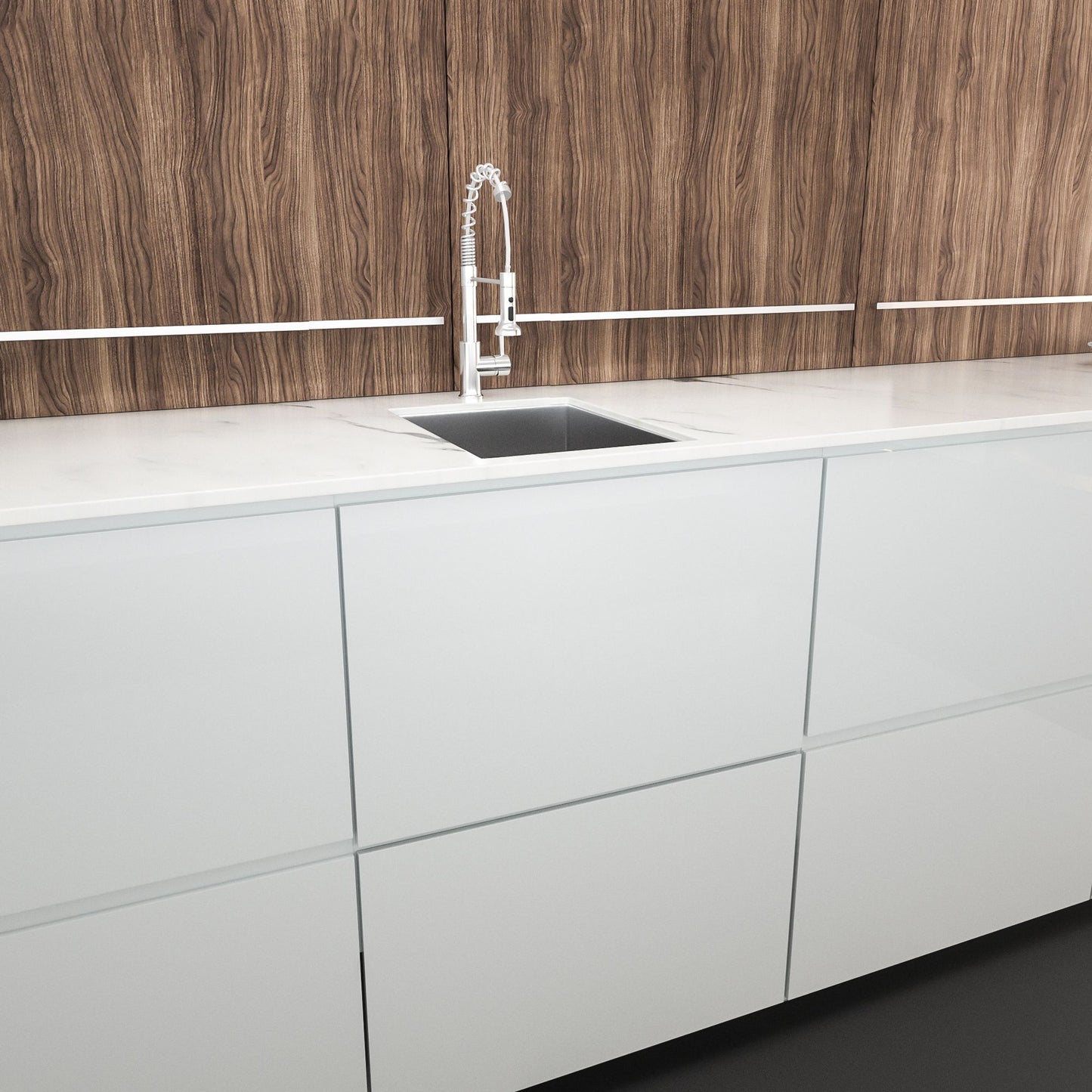 14 Inch Undermount Sink - 14"x18"x9" Undermount Stainless Steel Kitchen Sink 18 Gauge 9 Inch Deep Single Bowl Kitchen Si image 4