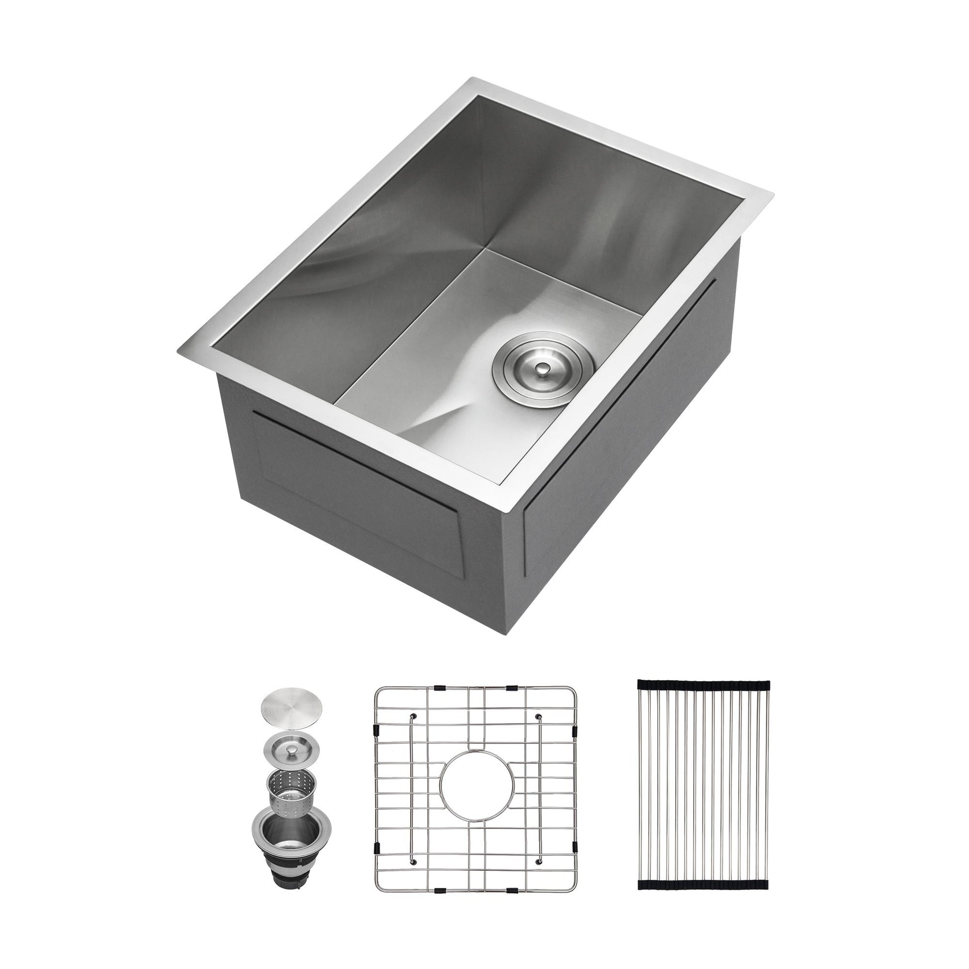 14 Inch Undermount Sink - 14"x18"x9" Undermount Stainless Steel Kitchen Sink 18 Gauge 9 Inch Deep Single Bowl Kitchen Si image 1