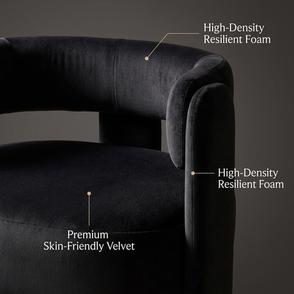 Accent Chair for Living Room, Velvet Comfy Single Sofa Chair Mid-Century Modern Armchair Wooden Legs for Bedroom Office Reading image 10