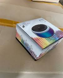 Portable speaker with RGB light in action