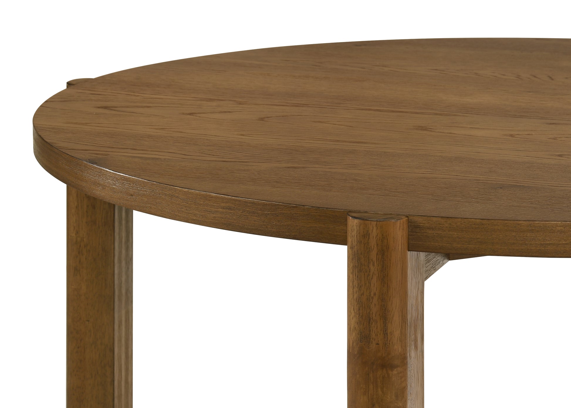 Andreo 47-inch Round Dining Table, Mid-Century Modern Walnut Finish Wood Table with Cross Sled Base, Seats 4 image 5