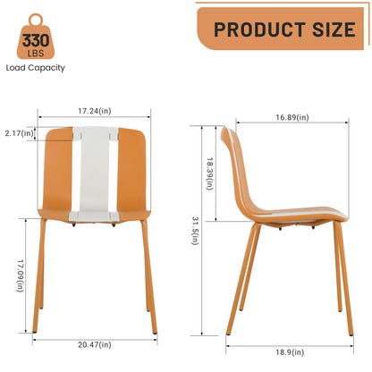 Summer 4-Pack Modern Striped Color Block Chairs - Color Block Detail
