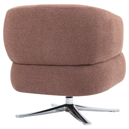 Cuddle-style leisure swivel sofa chair, suitable for balconies, studies and living rooms, Red image 4